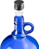 Blaue Glasflasche 1 L mit Ausgießer & Schraubverschluss – Produktbild-Vorschau 4