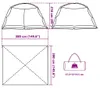 vidaXL Moskitonetz-Zelt mit Dach Grau 434 x 434 x 230 cm Produktbild-Vorschau 7