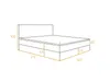 Diagram showing dimensions of a bed frame with storage. Podgląd zdjęcia produktu