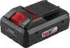 A black and red power tool battery pack is shown from a slightly elevated angle against a white background. Produktbild-Vorschau