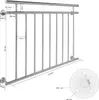 Wiltec nerezové balkónové zábradlie 90x128cm Francúzske Náhľad obrázku produktu 10