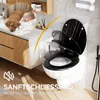 Toilettendeckel O Form WC-Sitze, Holzklobrille Marmor Produktbild-Vorschau 12
