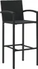 vidaXL Barhocker 4 Stk. Schwarz Poly Rattan Produktbild-Vorschau 1