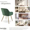 Chaise MARILYN en velours matelassé - vert foncé/or, Lot de Voir les images du produit 7