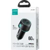The image shows the retail packaging of a car charger. Produktbild-Vorschau