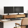 vidaXL Stojan na monitor se zásuvkami, vzhled starého dřeva Náhled obrázku produktu 2