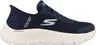 A side view of a navy blue Skechers GO WALK FLEX shoe with a white sole. Anteprima dell’immagine prodotto