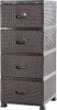 Deco4Home Plastová komoda | 4 zásuvky | 38x45x90 cm | Hnedá Náhľad obrázku produktu 9