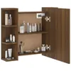 vidaXL Armoire de toilette avec LED brun imitation chêne Voir les images du produit 5