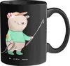 Mr. & Mrs. Panda Kaffeetasse Reitlehrerin Herz - Schwarz - Produktbild-Vorschau 1