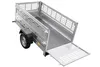 An empty trailer with the tailgate down, shown from a high angle. Produktbild-Vorschau
