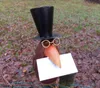 Zaunfigur Zaunhocker Rabe mit Zylinder, Brille, Brief Produktbild-Vorschau 3
