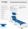tectake® Aluminium Sonnenliege Lorella gepolstert, klappbar Produktbild-Vorschau 5