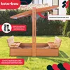 Pískoviště KOTARBAU® se střechou 120 x 120 cm, dřevěné, s Náhled obrázku produktu 2