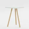 Quadratischer Beistelltisch mit Holzbeinen – Modern & Produktbild-Vorschau 5