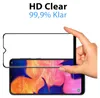 A hand is holding a screen protector over a smartphone. Produktbild-Vorschau