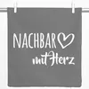 Huuraa Kissenbezug Nachbar mit Herz 40x40cm Steel Grey Produktbild-Vorschau 1
