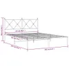Bettgestell mit Kopfteil Metall Weiß 150x200 cm Produktbild-Vorschau 8