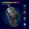 A gaming mouse with RGB lighting and compatibility icons for various operating systems. Produktbild-Vorschau
