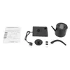 A black gooseneck kettle and its accessories are laid out on a white background. Podgląd zdjęcia produktu