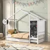 UnboxG Kinderbett 90X200cm Hausbett mit Rausfallschutz, Produktbild-Vorschau 5