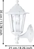 Eglo 22463 Laterna 5 Applique murale d'extérieur Blanc Voir les images du produit 3