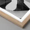 Gerahmtes Poster - Rahmen in heller Eiche - Schwarz Weiß Produktbild-Vorschau 2