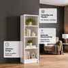 SELO Modernes Bücherregal 50 x 31 x 148 cm – Weiß – 4 Produktbild-Vorschau 4