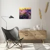 Wanduhr - Quadrat - Glasuhr - Feld Lavendel Sonne - 40x40cm Produktbild-Vorschau 6