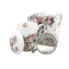 DUO FLORAL Becher 380 ml VINTAGE FLOWERS WHITE mit Teesieb, Produktbild-Vorschau 7