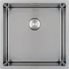 A top-down view of a stainless steel sink with a drain strainer. Produktbild-Vorschau