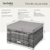 tectake® Rattanowy stołek Bitonto odporny 53 x 53 x 26 cm Podgląd zdjęcia produktu 20