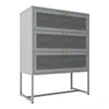 Büroschrank 'Sund' mit 3 Schubladen 105x80x40 cm Grau Produktbild-Vorschau 4
