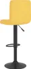 vidaXL Tabouret de bar 2 pcs. jaune moutarde Tissu Voir les images du produit 6