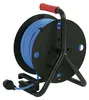 Počasí odolný prodluž. kabel na bubnu 50 m / 4 zásuvky / modrý / PVC / 230 V / 1,5 mm2 Anteprima dell’immagine prodotto