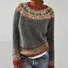 ASKSA Pulls Femme Elégant Sweatshirt Col Rond Casual Pull Voir les images du produit 2