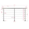 AICA Handlauf 220cm Geländer 5 Querstäbe Treppengeländer Produktbild-Vorschau 5