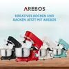 Arebos Küchenmaschine mit 2 Rührschüsseln, Rot, 220 - 240 Produktbild-Vorschau 6