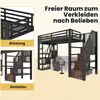 Flieks Etagenbett 90x200cm mit Regal, Hochbett mit Treppe Produktbild-Vorschau 6