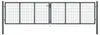 vidaXL Maschen-Gartentor verzinkter Stahl 400 x 75 cm Grau Produktbild-Vorschau 6