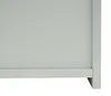 Close-up of the bottom corner of a light gray cabinet. Produktbild-Vorschau