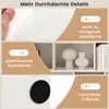 Collage of product details and features for a white bookshelf. Produktbild-Vorschau
