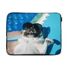 MuchoWow® Laptop Hülle 15 Zoll Hund - Lustig - Sonnenbrille Produktbild-Vorschau 1