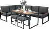 Ensemble de mobilier de jardin en aluminium marron avec Voir les images du produit 1