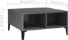 konferenční stolek vidaXL High Gloss Grey 60x60x30 cm Náhled obrázku produktu 6
