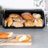 Priestranný chlebník z čiernej nehrdzavejúcej ocele Náhľad obrázku produktu 9