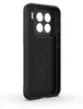 The back of a black phone case is shown against a white background. Produktbild-Vorschau