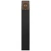 A tall, black, rectangular outdoor lamp with a transparent brown top housing a filament light bulb. Produktbild-Vorschau