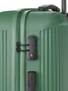 A close-up view of a green suitcase with a TSA lock. Produktbild-Vorschau
