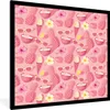MuchoWow® Gerahmtes Poster Sommer - Rosa - Muster 40x40 cm Produktbild-Vorschau 1